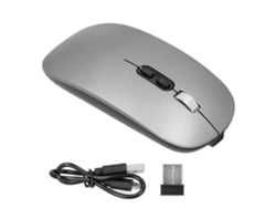 Baoj-2026rato Sem Fio Óptico 2.4ghz Bluetooth 5.0 Modo Dual Recarregável Para Jogos E Escritório Cinza Escuro