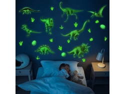 2026-calcomanías De Dinosaurios Para Habitación Infantil, Pegatinas Que Brilan En La Oscuridad Pvc