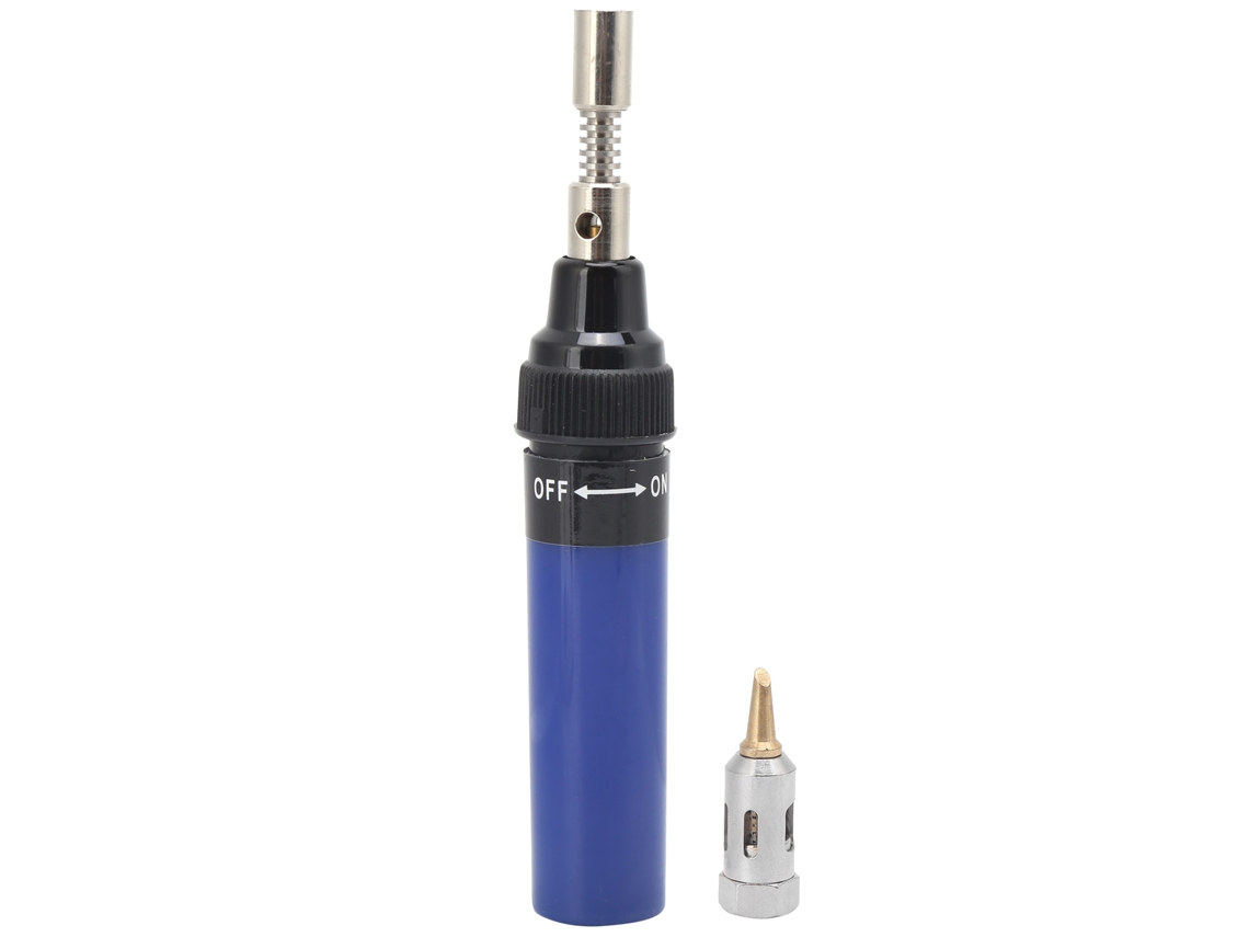 Herramienta De Soldadura Manual Recargable Con Gas Butano Va-100, Azul Oscuro, 8 Ml.
