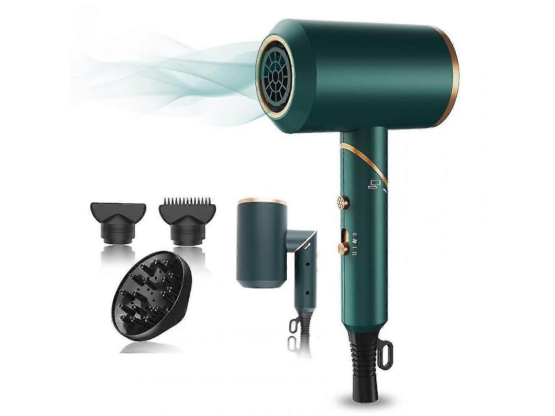Secador de pelo plegable portátil de 2000 W con asa, diseño compacto, secado rápido, difusor de aire caliente/frío - GOKOCO Hair