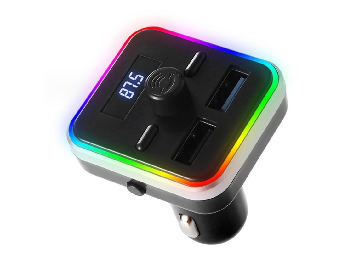 Transmissor Fm Bluetooth Yizhood M26 V5.0 Dual Usb Rgb Mp3 Negro