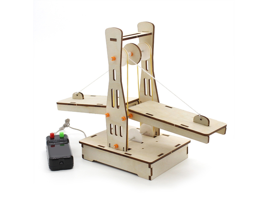 Modelo De Puente Colgante Puzzle Madera Juguete Puente Levadizo Diy Para Niños