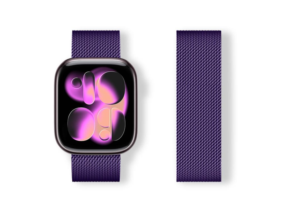 Pulsera magnética milanesa FWINL para Apple Watch de 42/41/40/38 mm, acero inoxidable