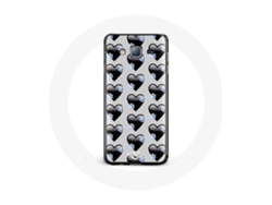 Funda para Samsung Galaxy J3 2016 Fundo de Corações Preto