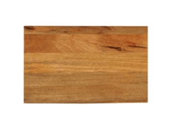 Tablero De Mesa Borde Natural Madera Maciza Mango 50x20x3,8 Cm