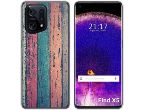 Carcasa para Oppo Find X5 5G TUMUNDOSMARTPHONE Dibujos Madera 10 Multicolor