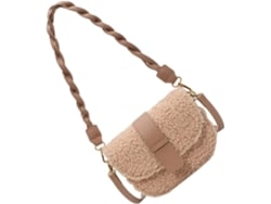 Bolsa De Ombro Feminina Em Poliéster E Pelúcia, Leve E Resistente Ao Desgaste, Com Design Simples.