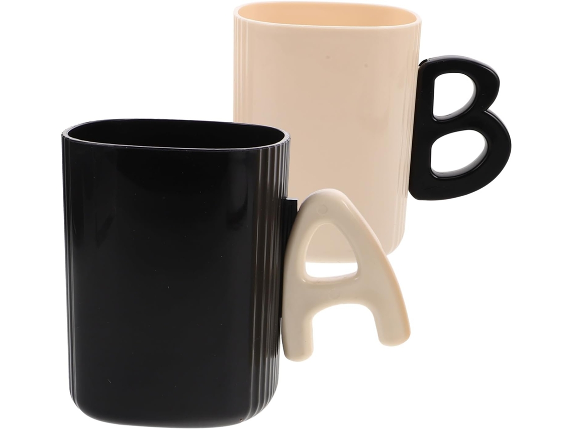Juego De 2 Piezas De Vasos Para Enjuague Bucal Y Cepillo De Dientes Para Parejas,de Pp