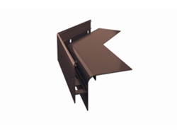 Esquina de aluminio Renoplast® 135° para perfil de alero W30r Marrón  Acabados de Terrazas y Balcones  Suelos elevados ventilados
