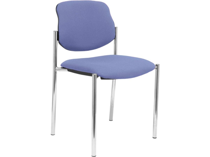 Silla de Confidente PIQUERAS Y CRESPO Villalgordo Azul Claro y Chasis Cromo