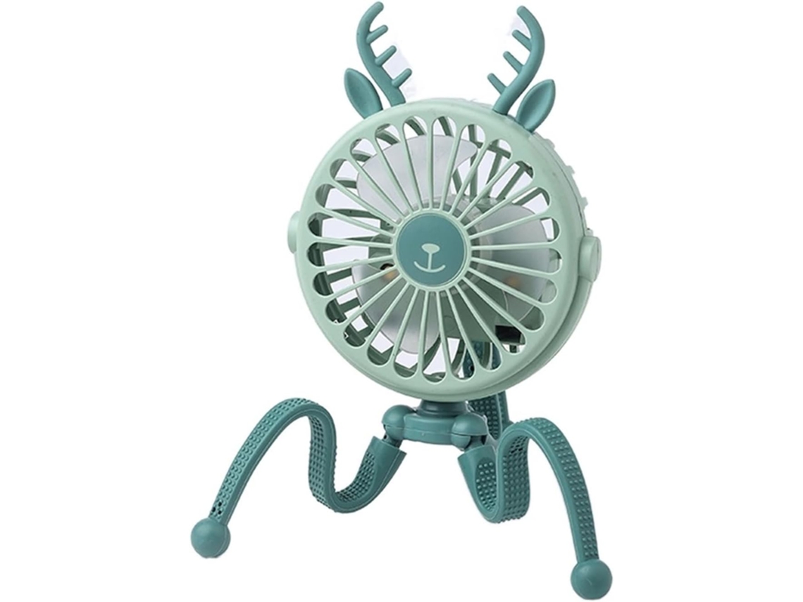 Ventilador De Escritorio Usb Ventilador Recargable Para Cochecito Bebé Cama Silencioso Retráctil Con Clip