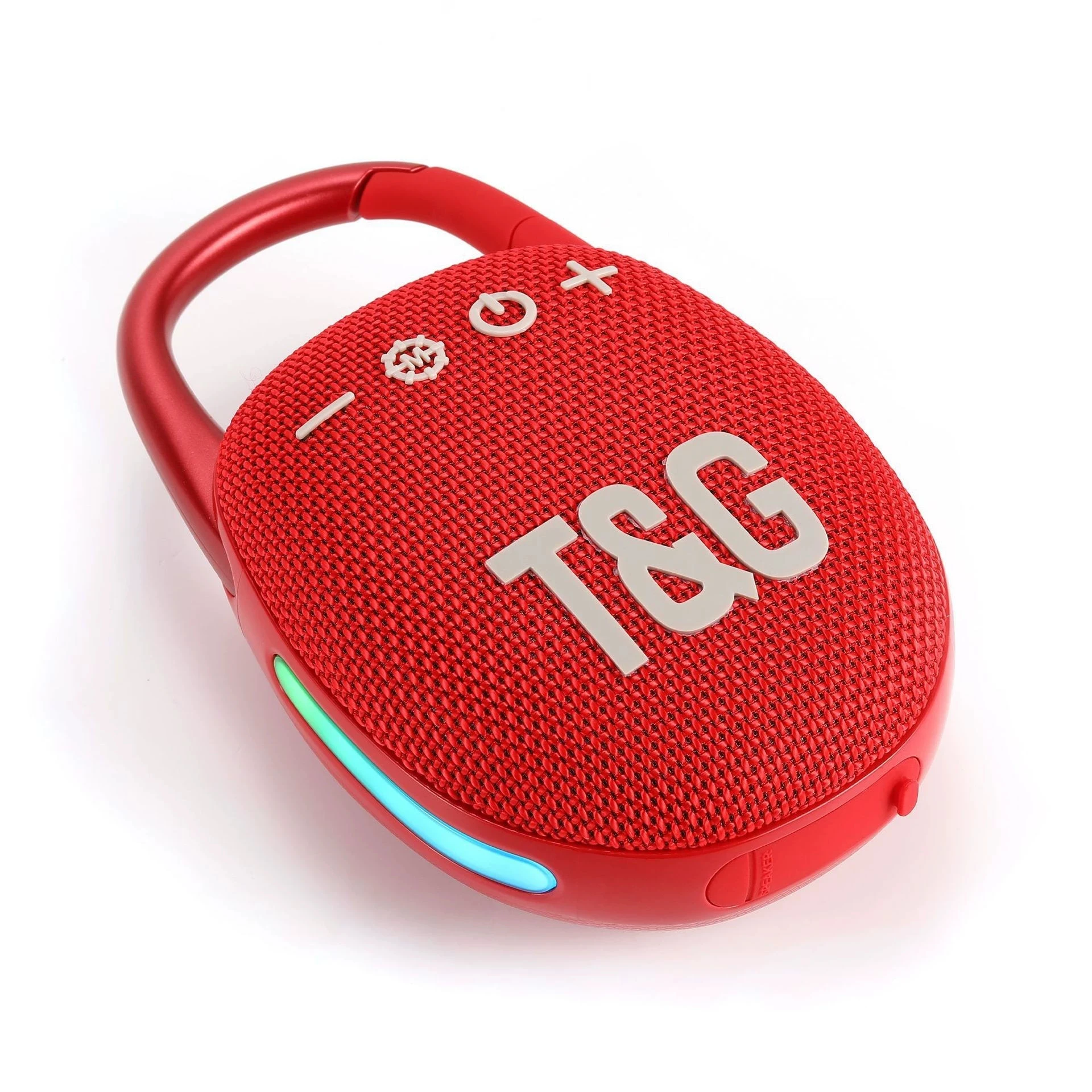 Altavoz Bluetooth Con Mosquetón Impermeable (rojo) Tg-447 Reproductor De Música Tws Regalo Elegante