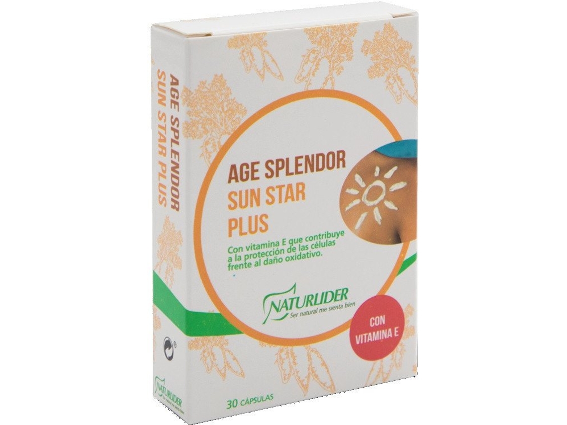 Complemento Alimentar NATURLIDER Age Splendor Sun Star Betacarotenoulas Veg (100 g)