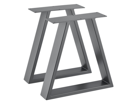 Juego de 2 Patas para Banco [EN.CASA] Greiling (Acero - 40 x 10 x 40 cm - Gris)