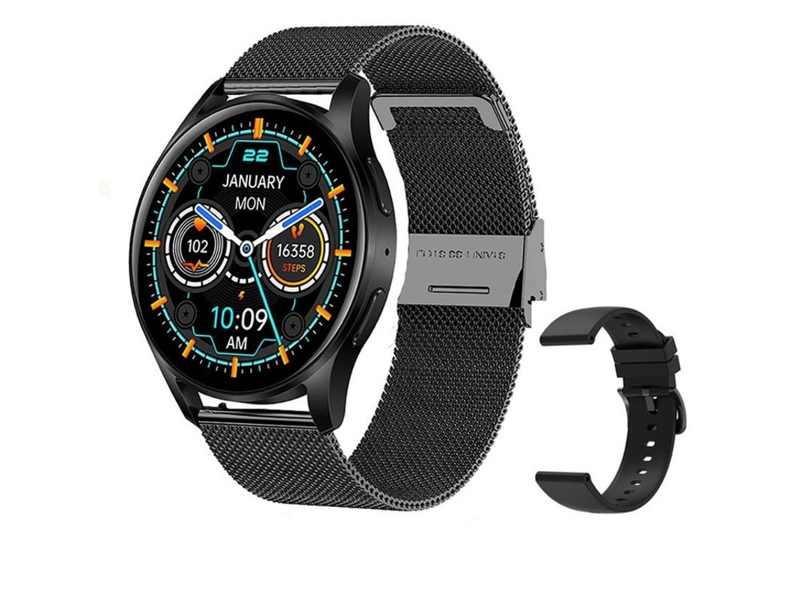 Reloj inteligente Bestvite 1.28 con pantalla HD negra