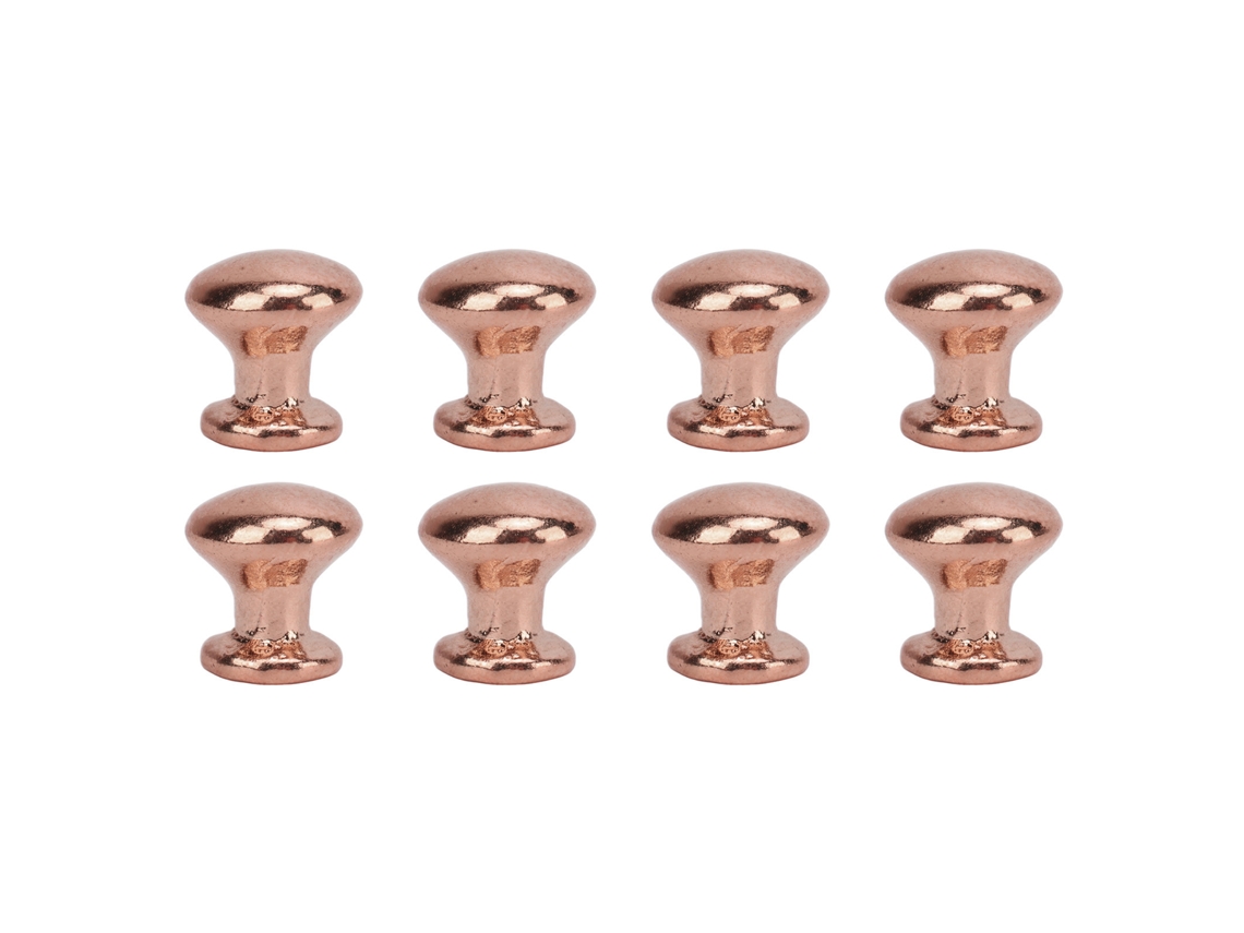8pcs Alças De Porta Redonda Miniatura 1:12 Para Casinha De Bonecas Metal Estilo Simples Bronze Roxo