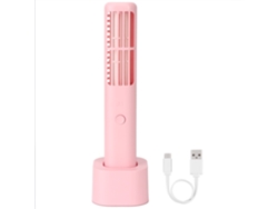 Ventilador portátil rosa USB sin barro para el verano