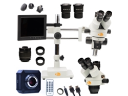 Microscopio trinocular Jupiter Pro MSJP-T-SDMS1 – Zoom de 7x a 45x | Pantalla de 8 pulgadas | Iluminación LED