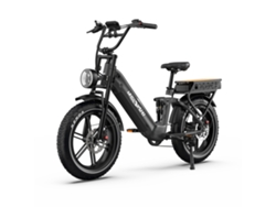 Bicicleta eléctrica Onesport OT08 Pro 20 de 500 W con batería dual de 48 V y 36 Ah, suspensión total, cuadro abierto y neumáticos anchos.