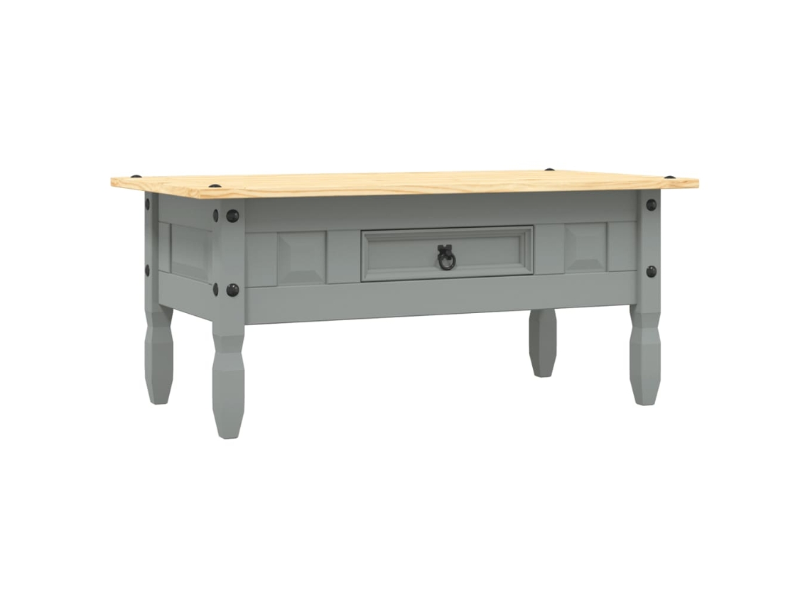 Mesa de centro Corona de pino mexicano gris 100x55x44 cm MAISON EXCLUSIVE