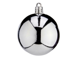 Bolas de Navidad 6 cm 24 Unidades Prateado Plástico