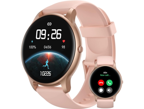 Reloj Inteligente para Hombres y Mujeres Recibir/Hacer Llamadas Rastreador de Ejercicios con Monitor de Ritmo Cardíaco/Rastreador de Sueño/100+ CHR...