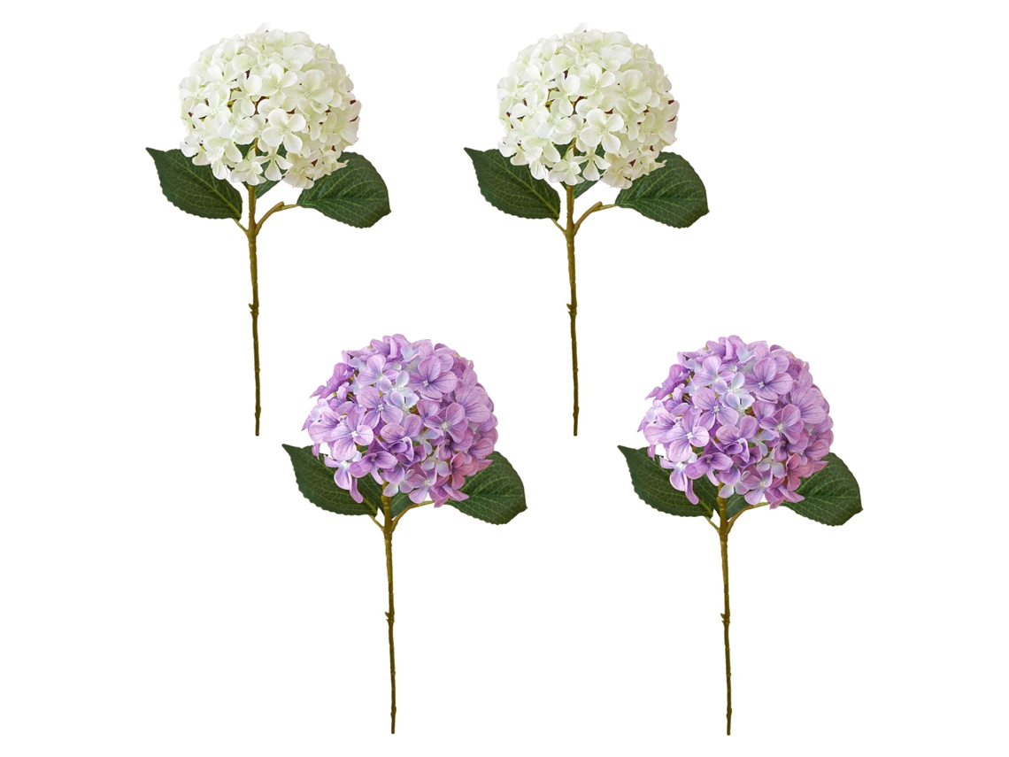 Ramos de hortensias artificiales 3D para el hogar y bodas - 4 unidades