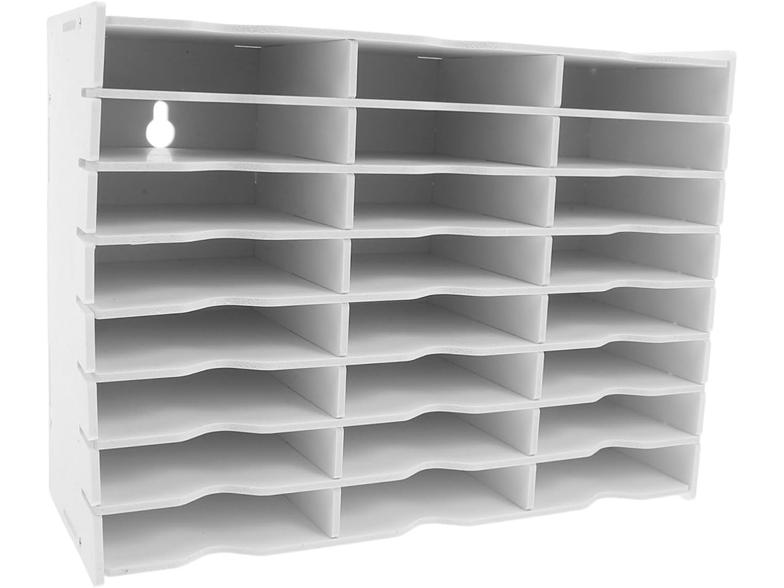 Organizador De Escritorio Multifuncional: Compartimentos De Almacenamiento Para Almohadillas De Tinta, Teléfonos, Documentos Y Herramientas.