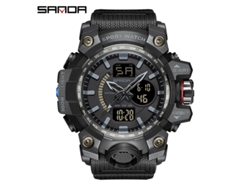 Reloj Deportivo Multifuncional, Moderno Y Elegante (totalmente Negro para Hombre) Con Acabado Luminoso.