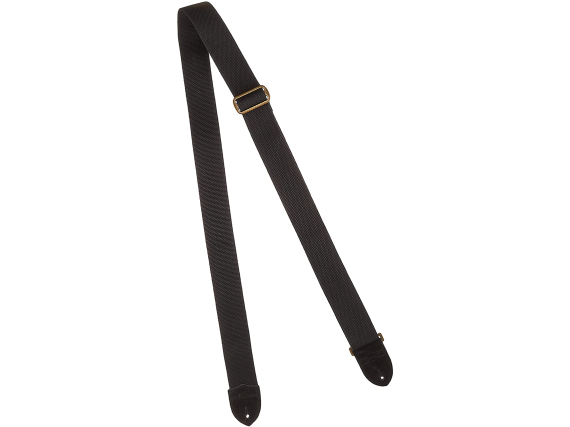 Fender cotton/leather strap black