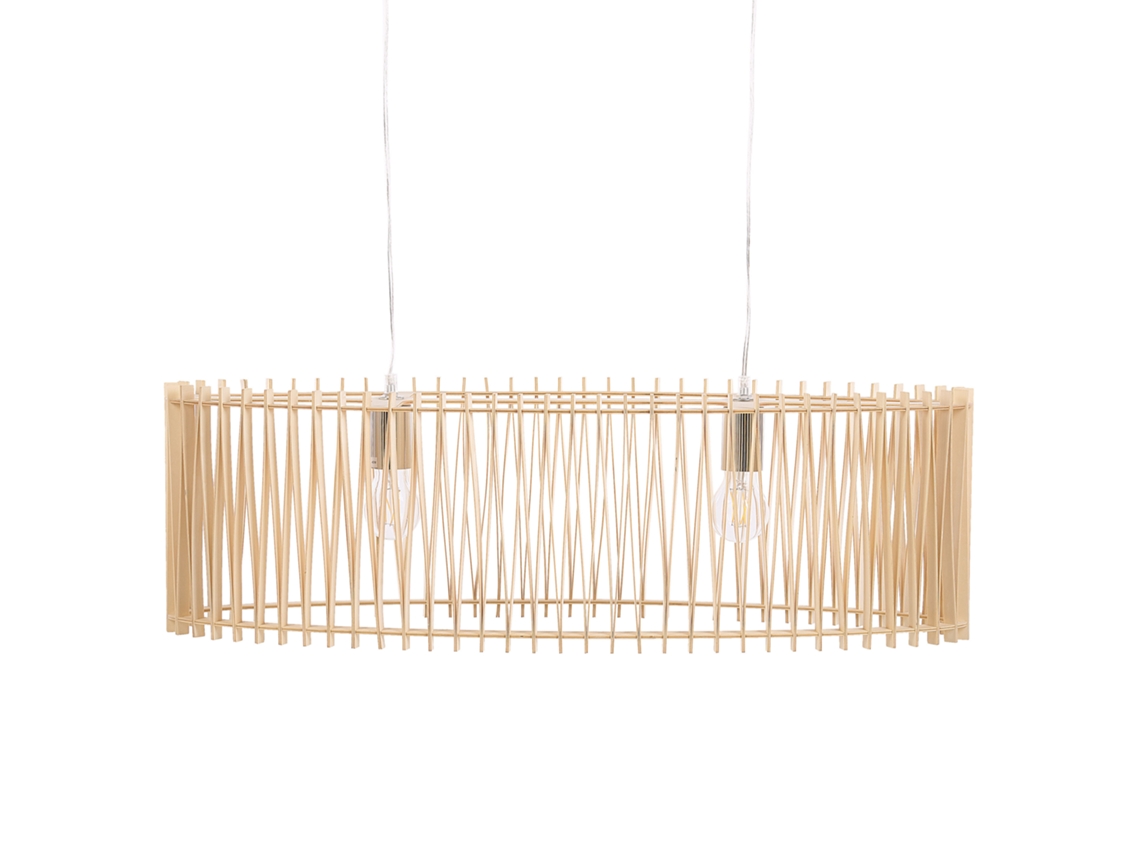 Lámpara de techo BELIANI Chari de Madera contrachapada Madera clara 80x25x124