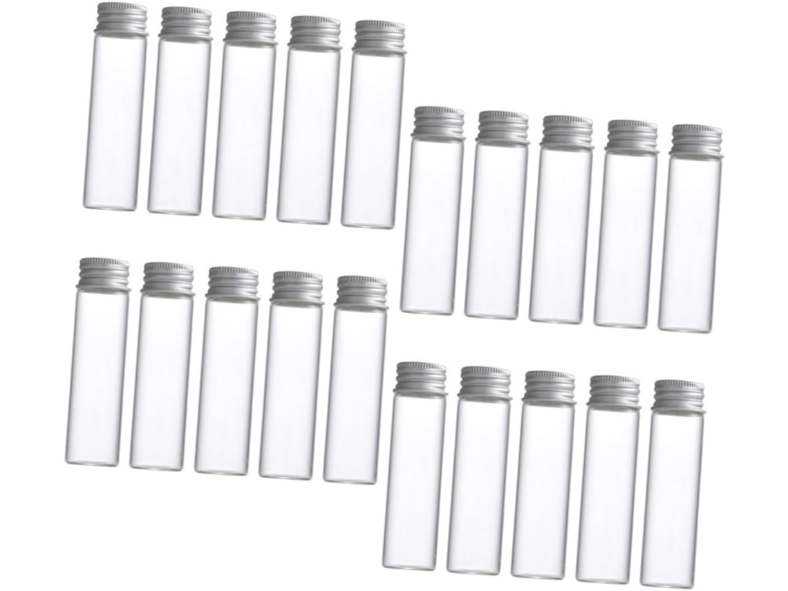 20 Botellas Transparentes Con Tapas A Prueba De Fugas Para Muestras Y Almacenamiento.