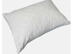Protector de Almohada STOCKHOLM Algodón Percal Acolchado con Cierre (45 x 60 cm - Blanco)