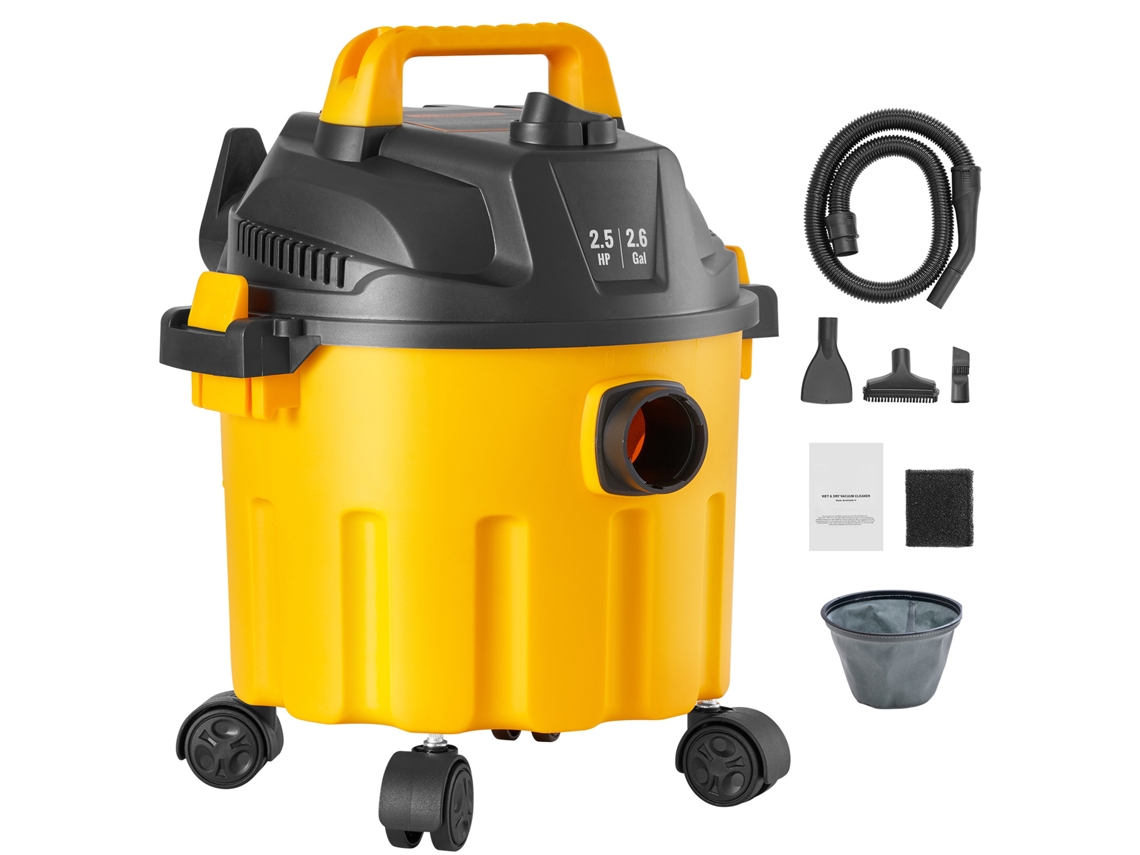 Aspiradora de taller en seco y húmedo Succebuy, capacidad de 10 L, potencia máxima de 2 HP, potente succión y soplador