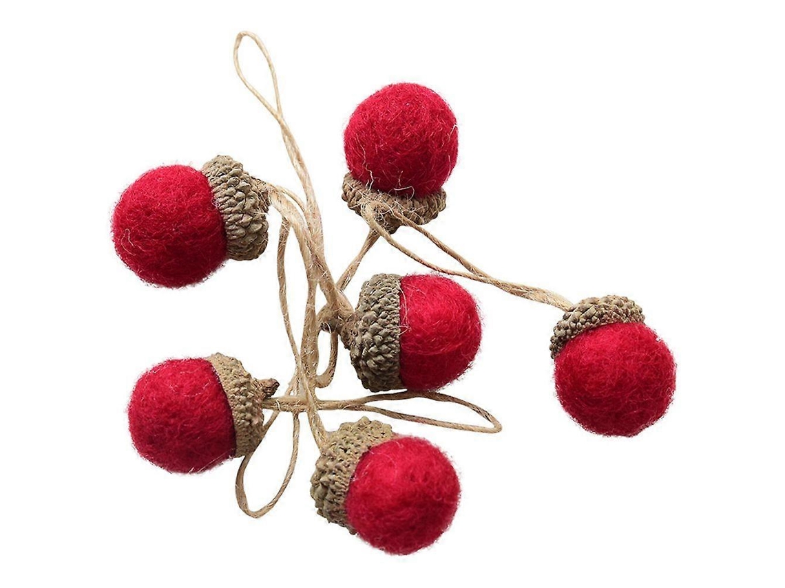 Juego de 6 adornos navideños de fieltro para colgar en el árbol de Navidad. Hengjian