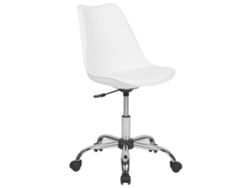 Silla de oficina BELIANI Dakota de Piel sintética Blanco 60x60x89