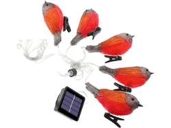 Luces LED con forma de petirrojo, lámpara solar acrílica para decoración de fiestas y jardines Gokoco