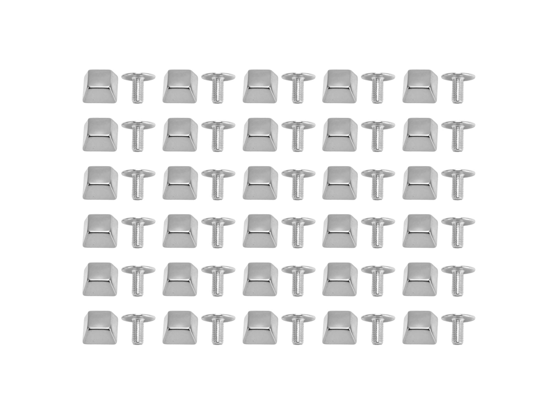 30 Juegos De Remaches Trapezoidales De 8 Mm, Aleación De Zinc, Con Tornillos De Hierro Para Bolsos, Zapatos, Ropa, Plata.