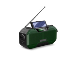 Radio solar, luz LED de emergencia meteorológica, luz intermitente de emergencia solar Yizhood (verde)