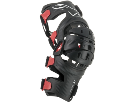 Rodillera para bicicleta de cross izquierda ALPINESTARS bionic-10 carbon L