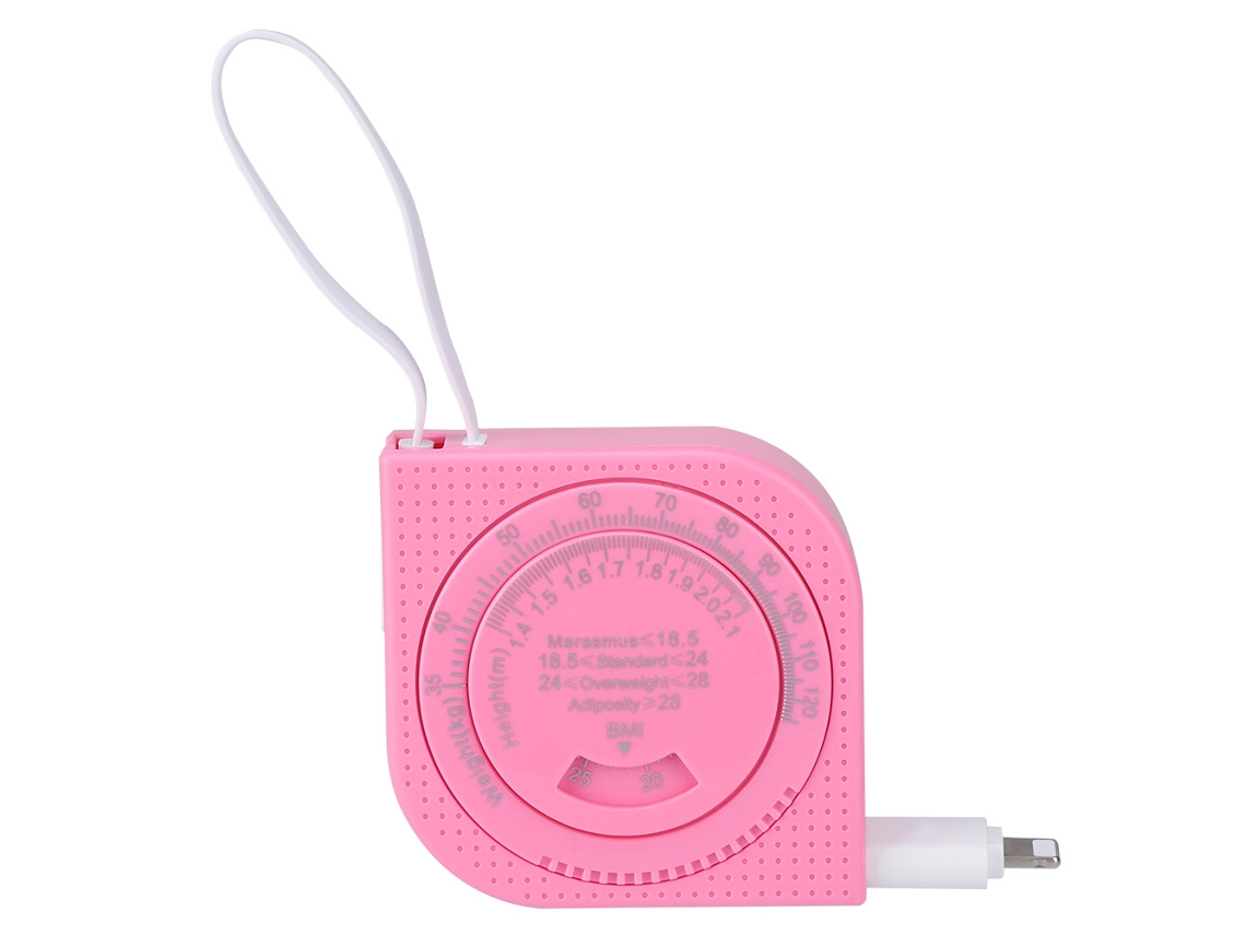 Cable De Carga Usb Retráctil 2 En 1 Con Cinta Métrica Para Apple Y Android