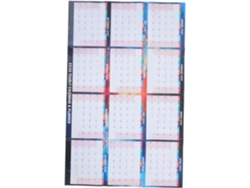 Calendario De Pared Borrable En Seco | Calendario Anual Y Mensual Con Cinta Adhesiva De Doble Cara Para El