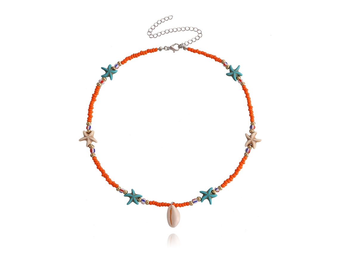 Collar De Conchas Coloridas Con Cuentas De Moda Para Mujer, Perfecto Para Uso Diario Y Fiestas.