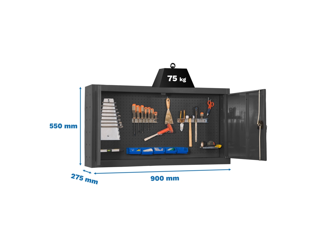 Armario metálico para herramientas Cabinet Tools Mon. 550x900mm Antracita