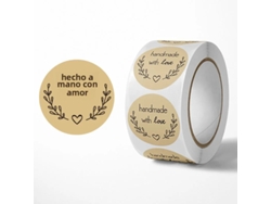 (estilo 1) 500 Etiquetas De Papel Kraft, Adecuadas Para Manualidades Y Decoraciones De Regalos.