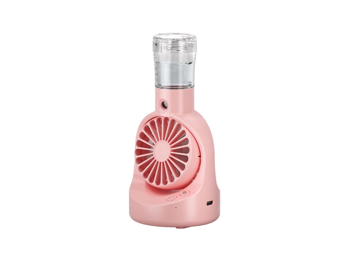 Ventilador nebulizador USB Eifson, enfriador de viento de 4 velocidades (rosa)