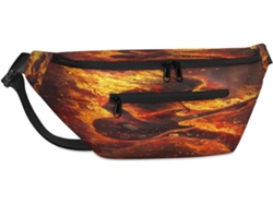 Bolso bandolera unisex Tropicallife Fiery Music Guitarist para uso doméstico y femenino, 38 x 25,9 x 19 cm, impermeable.