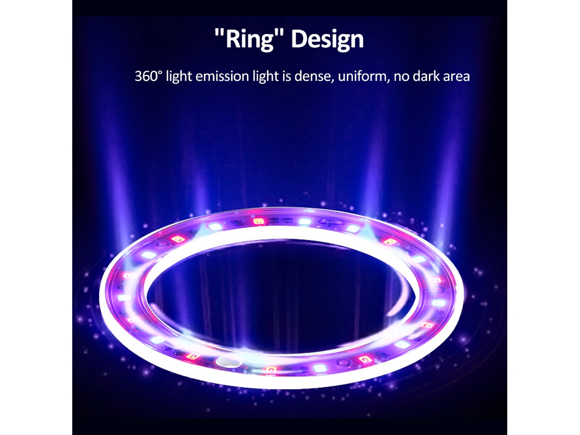 Lámpara De Cultivo Led De Espectro Completo Con 20 Led, Temporizador De 8h/12h/16h, 5 Niveles Ajustables, Alimentación Usb Para Plantas De Interior.