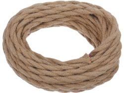 Cable eléctrico trenzado vintage de 2x0,75 mm² de cáñamo trenzado, 10 metros