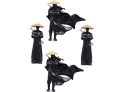 Figuritas Decorativas Chinas Antiguas Para Bonsáis Y Acuarios, Juego De 4